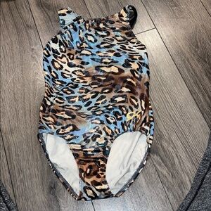 Leopard Print One-Piece Leotard